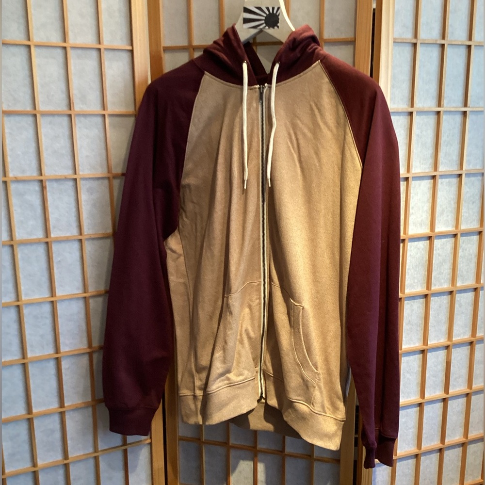 UO BDG Wine / Bord Full Zip Hoodie Men's Size Large